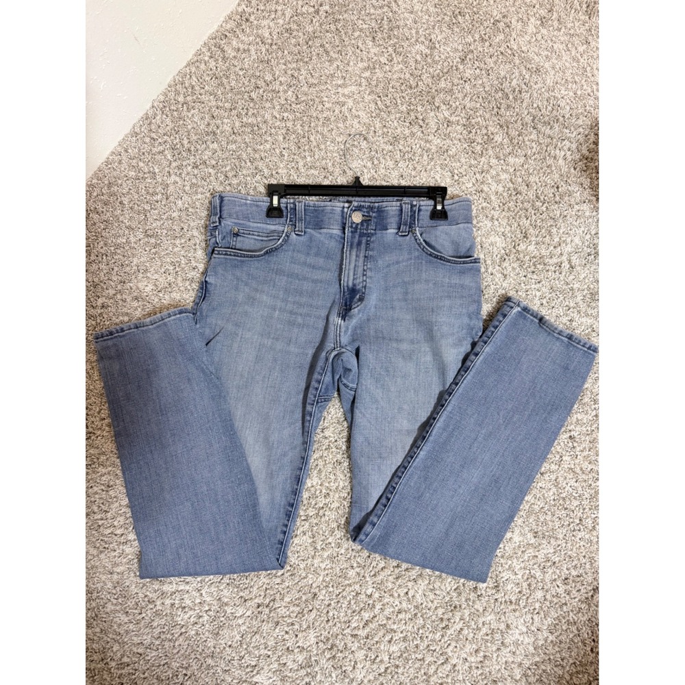 Lee Extreme Motion MVP Mens Straight Fit Tapered Leg Jeans Light Wash 34x34